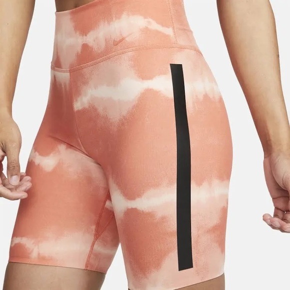 Nike Women's Shorts Nike One Luxe Dri Fit 7 Mid-Rise Printed Training Shorts - Picture 5 of 6